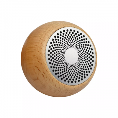 Custom Cylinder Wireless Bluetooth Speaker Mini Bamboo Wood Speaker