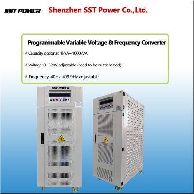 Three Phase 50Hz to 60Hz and 60Hz to 50Hz AC Power Source 40Hz to 400Hz Frequency Converter photo-2