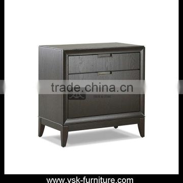 NI-061 3 Drawers Black Color Bed Beside Table