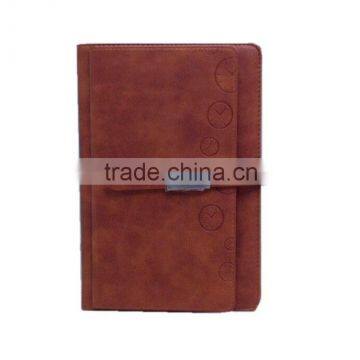 Classic brown color notebook with magnetic closure