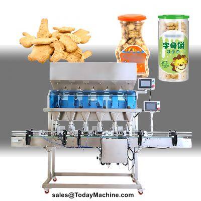 Weigher Mixing Grain Nuts Bottle Filling Granule Seed Tea Filling Capping Machine Line
