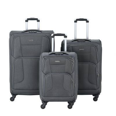 Red Polyester Fabric Trolley Luggage Polyester Suitcase Bags Spinner Wheel Suitcase China Pengteng Factory photo-3