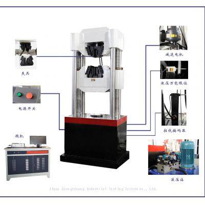 WAW-600D UTM 60T Six-column Electro-hydraulic Servo Universal Testing Machine