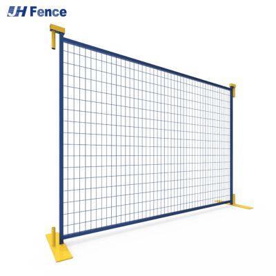 Custom Powder Coated Galvanized Construction Site Portable Temporary Fence Panel Construction Net Mesh Orange Safety Fence