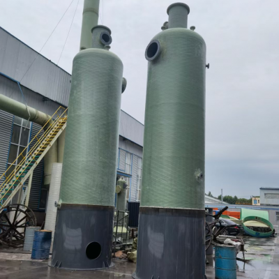 Батарея столовой газоочистительной башни CPVC/FRP для очистки отходящих газов, бубенчатая башня для хлор-щелочного производства, поддерживает индивидуальную разработку