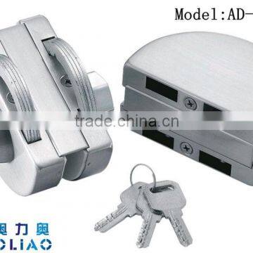 High quality tempered frameless SS or polish finish glass door lock for double door in glass