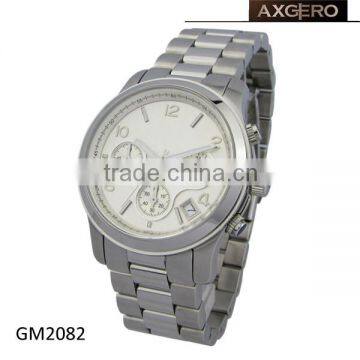 men's japan movt quartz watch stainless steel back