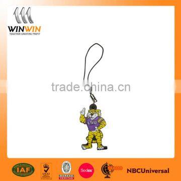 PVC rubbe mobile phone strap for promotion