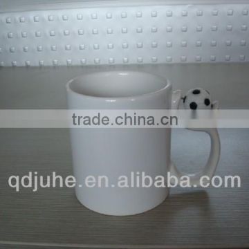 11oz sublimation ceramic mugs with football handle