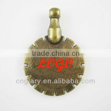 Hand tool thread cutter pendant with embossed logo