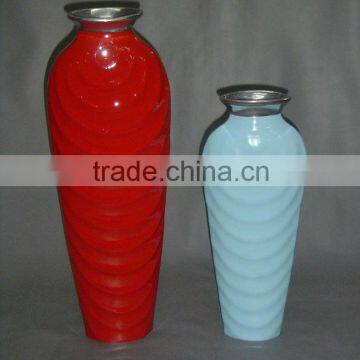 Aluminium Coloured Flower Vase