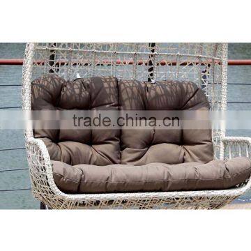 Luxury Outdoor Furniture Double Seat Hanging Indoor Swing Rattan Egg Chair Living Room Swing Chair Quality Choice photo-4