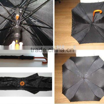 wooden straight umbrella