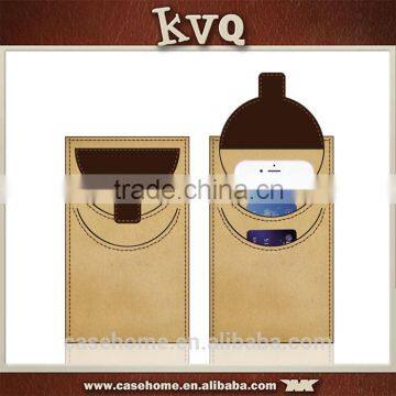 Shenzhen KVQ factory exclusive design leather phone pouch for iPhone S5E