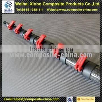 Telescopic pole horizontal locking system using for telescopic pole