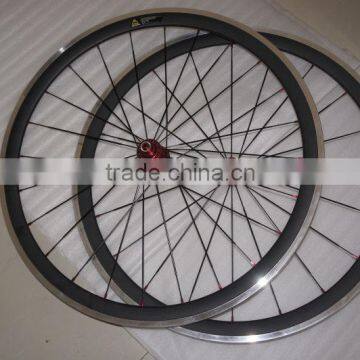 2016 new!!! hot sale alloy+carbon clincher wheelset 700c AC38