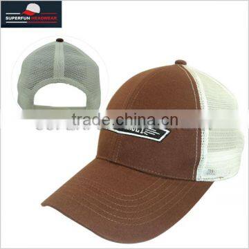 factory supply 100% cotton trucker cap mesh cap