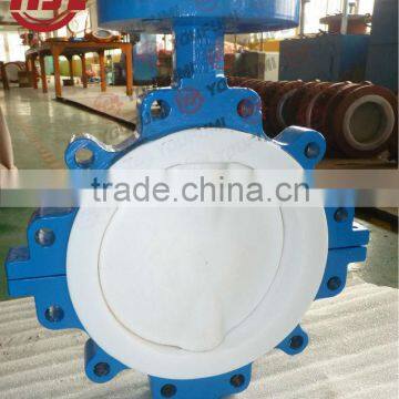 Dupont Lined Lug type Butterfly Valve Wafer Type