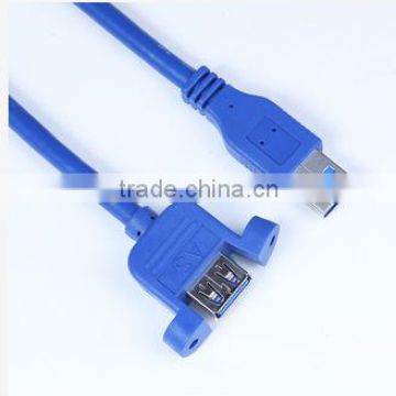 USB3.0 A Male to A Female Extension Cable with Screw Holes