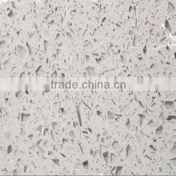 New! sparkle light grey artificial stone slab,countertop,kitchen tops