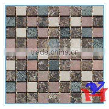 Color mixed marble mosaic