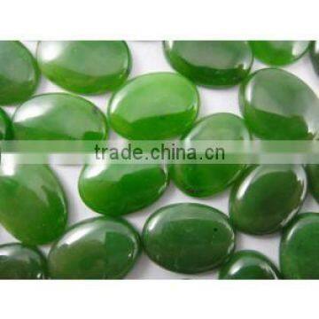 (IGC) Beautiful Top Green Nephrite cabochons stones