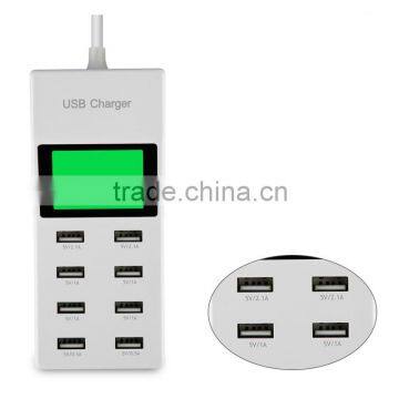 Universal 8 USB Port Display Screen US EU UK Plug Travel AC Power Adapter Socket Smart Wall Charger For Cell Phone Tablet Camera photo-5