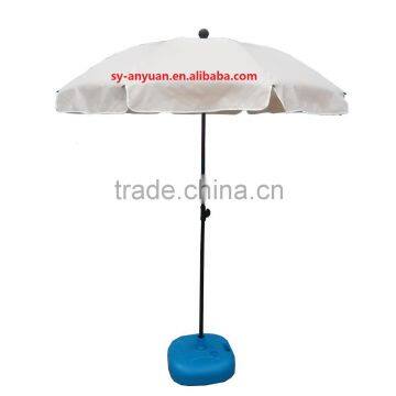 2m beige color polyester outdoor beach umbrella parasol with UV80