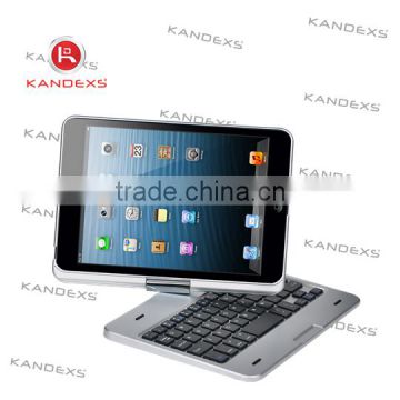 High quality with rotated tablet bluetooth keyboard case for ipad