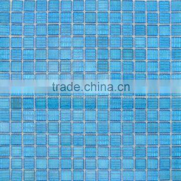 Hot sale hot melt Blue glass mosaic tile decorative wall