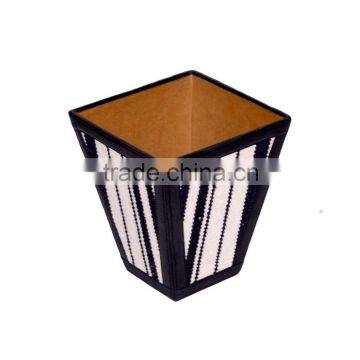 Natural Fibres Cotton Woven Striped Conical Shape Storage Box