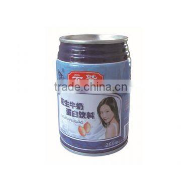 round empty 250ml drinking cans