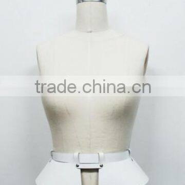 Leather Peplum Belt - White high quality