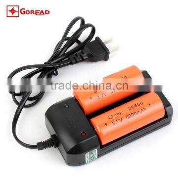 2X 26650 & 18650 Rechargeable Battery Wall Charger Portable 80g