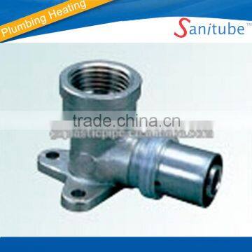 wholesale brass press fitting female elbow with socket for pex al pex pipe used for water supply and underfloor heating.