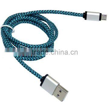 nyon braided cable for samsung android could print logo with aluminium connector