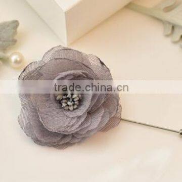 newest handmade flower textile brooches for ladies