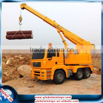 1:20 model crane, 27MHz 10-channel toy crane truck with lights&sounds, manipulation platform 360-degree rotation