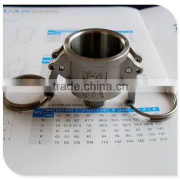 DN100 stainless steel quick coupling Type A,B,C,D,E,F,DC,DP