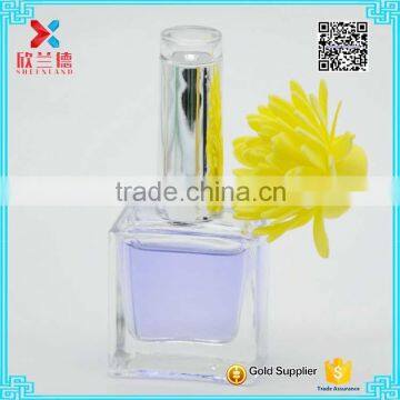 Hot Sale funny Shape Clear Empty Glass Nail Polish Bottles with lovely cap