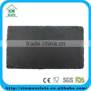 Dark Black Insulated Bulk Slate Dinner Plate With Split Surface