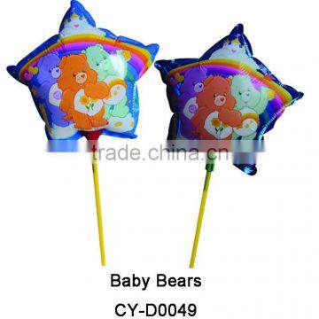2016Hot sale cup stick star shaped foil balloon inflatable mylar balloon for party decoration