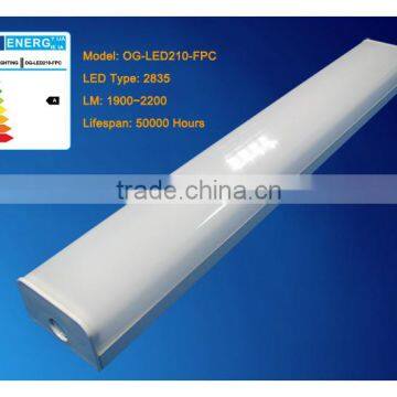 DLC listed 40W 1200mm LED linear luminaire with opal diffuser