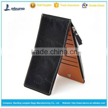 factory wholesale cheap fine human leather wallet