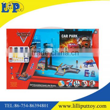 Hot sale child car parking toys with light and car