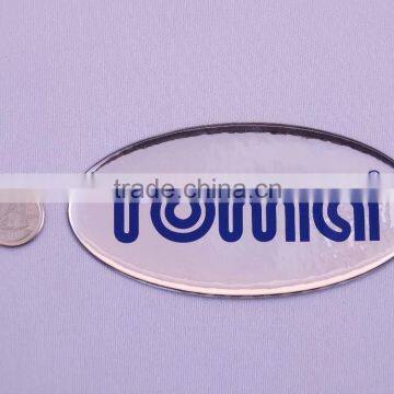 brushed silver dome sticker (M-EP303)