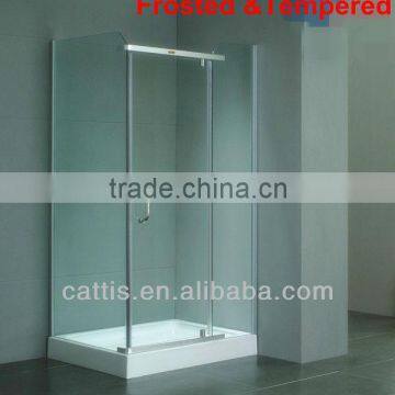 6mm frosted shower door YT9358 tempered glass