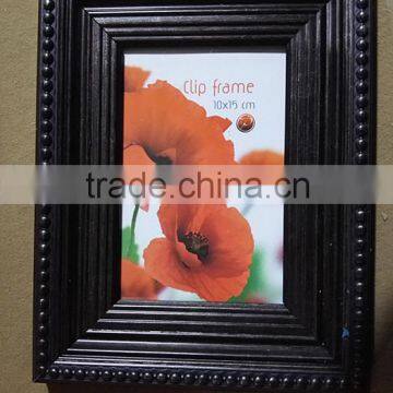 wholesale classical black personalized PS plastic photo picture frame standing and hanging