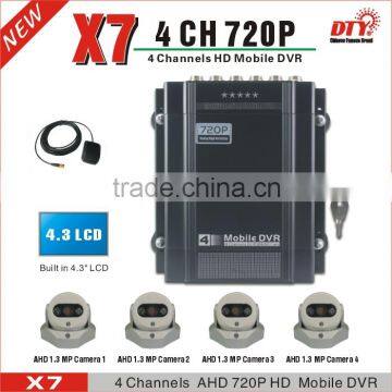 DTY 4H AHD H 264 Mobile Dvr for Truck/ AHD DVR With Built-in LCD Screen photo-2