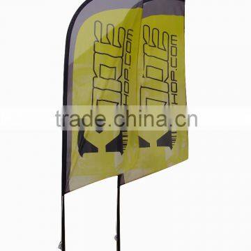 2016 Hot Durable Aluminium and Fabric Graphic Beacher Feather Flag photo-3